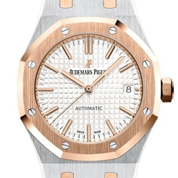 Audemars Piguet Royal Oak 37mm Silver Dial Automatic Two Tone Midsize Watch 15450SR.OO.1256SR.01