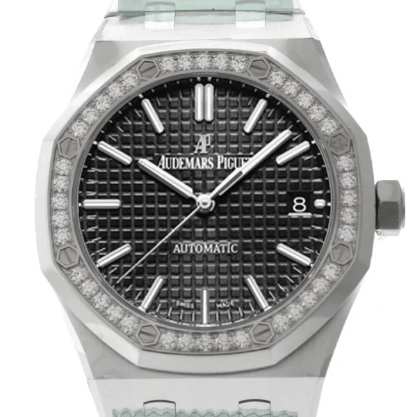 Audemars Piguet Royal Oak 37mm Black Dial Diamond Stainless Steel Watch 15451ST.ZZ.1256ST.01
