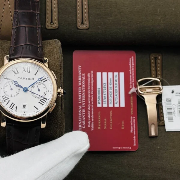 Cartier Chronograph Ref: WSRO0002 Black Brown