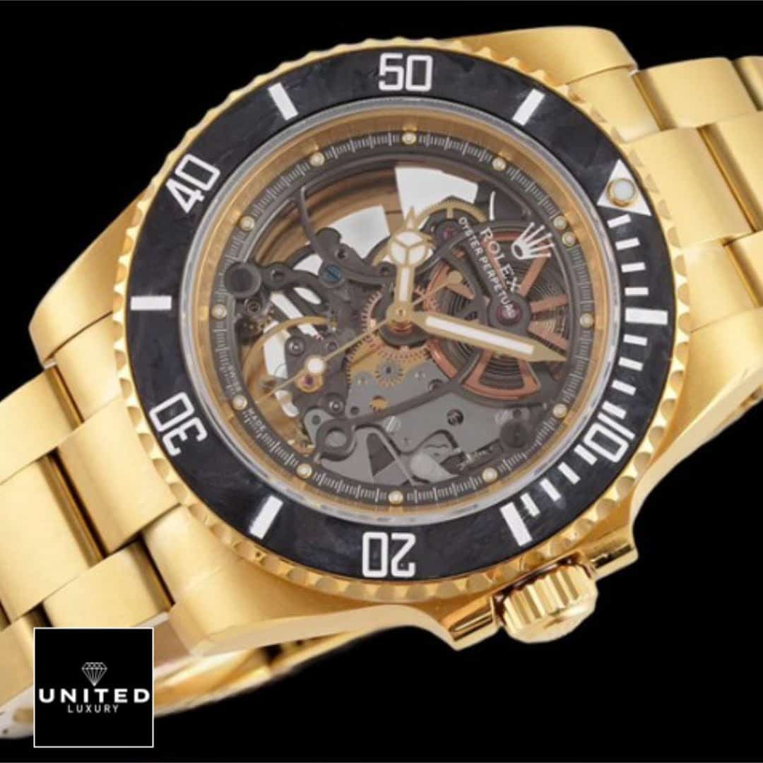 劳力士黑色表圈陀飞轮蚝式表带表圈复刻版