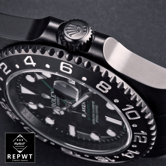 rolex_blaken_GMT_master_II_singel_black_dial_116710_dlc_pvd_side-1