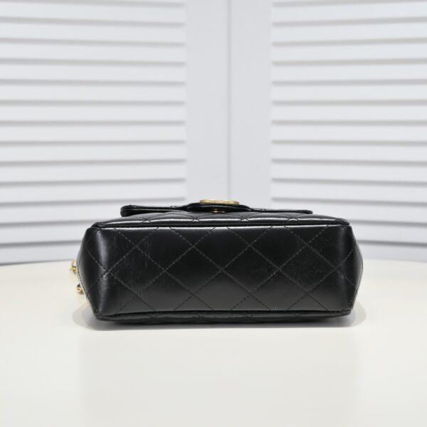 Chanel Runway Style Waxed Leather Handbag